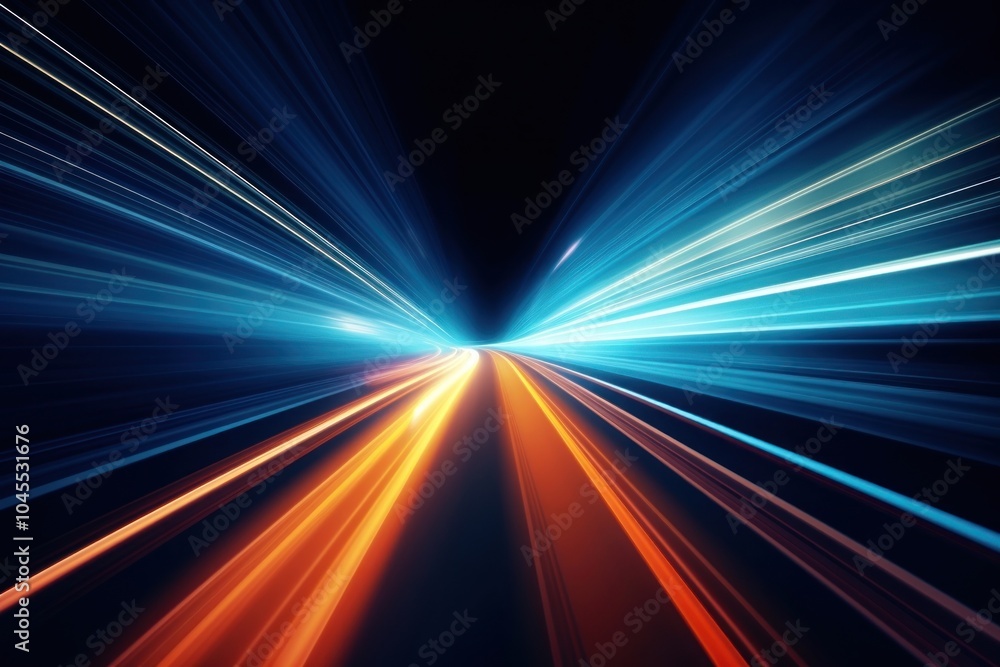 Speed motion in tunnel on dark futuristic technology background. Speed motion in tunnel on dark futuristic technology background.