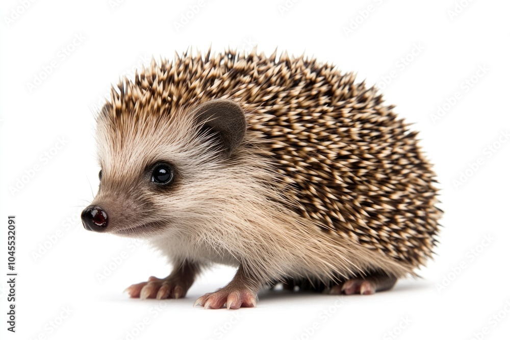 A small hedgehog standing on a white surface A small hedgehog standing on a white surface