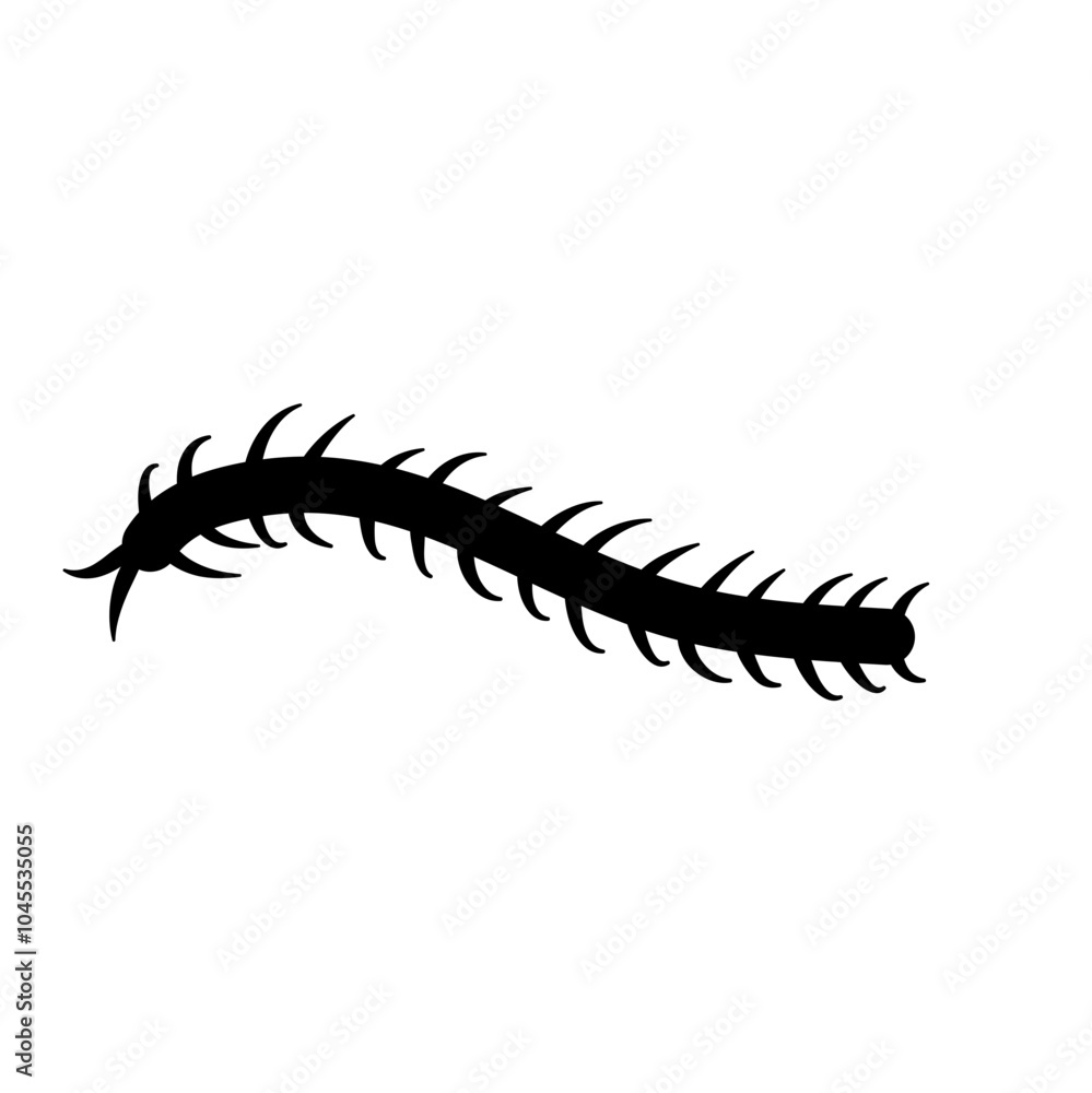 Centipede silhouettes vector Centipede silhouettes vector