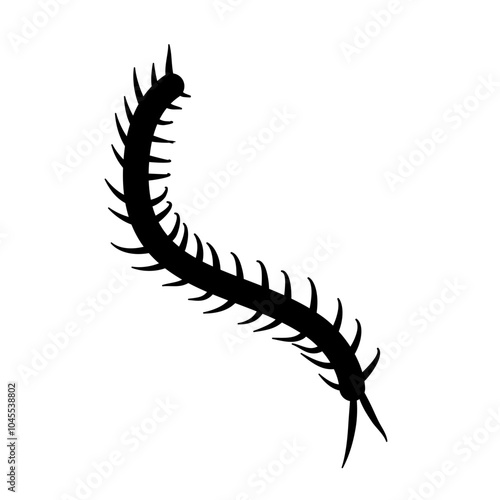 Centipede silhouettes vector