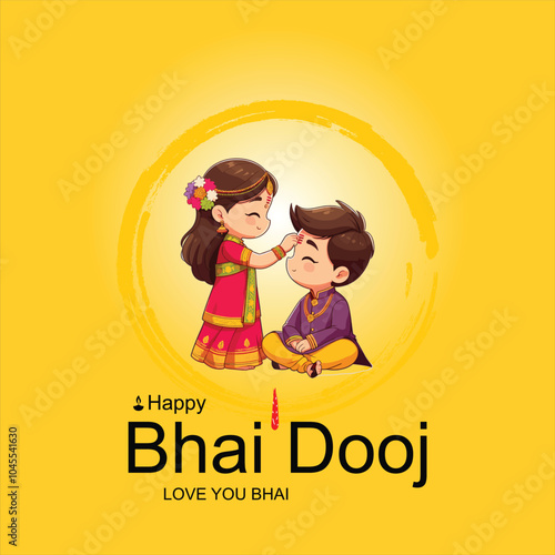 Happy Bhai dooj with nice creative wallpaper background. abstract vector illustration design