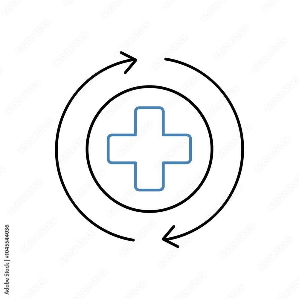 Fototapeta premium recover concept line icon. Simple element illustration. recover concept outline symbol design.