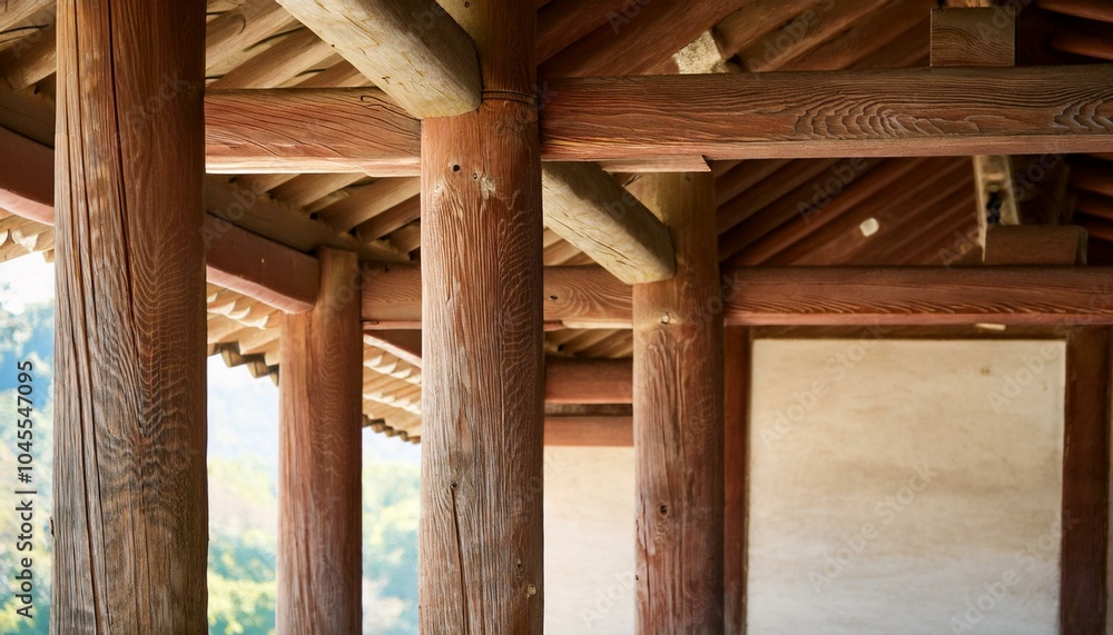 Pillars and rafters of traditional Korean wooden architecture Pillars and rafters of traditional Korean wooden architecture
