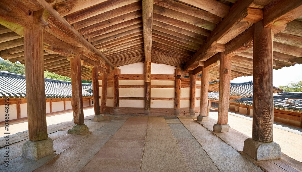 Pillars and rafters of traditional Korean wooden architecture Pillars and rafters of traditional Korean wooden architecture