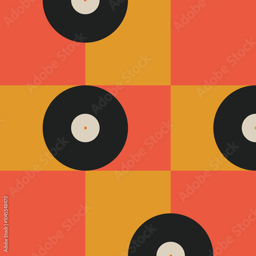 Vynil. Musical poster for your design. Music design elements for card, invitation, flyer. Music cover. Music background vector illustration. Vinyl records.