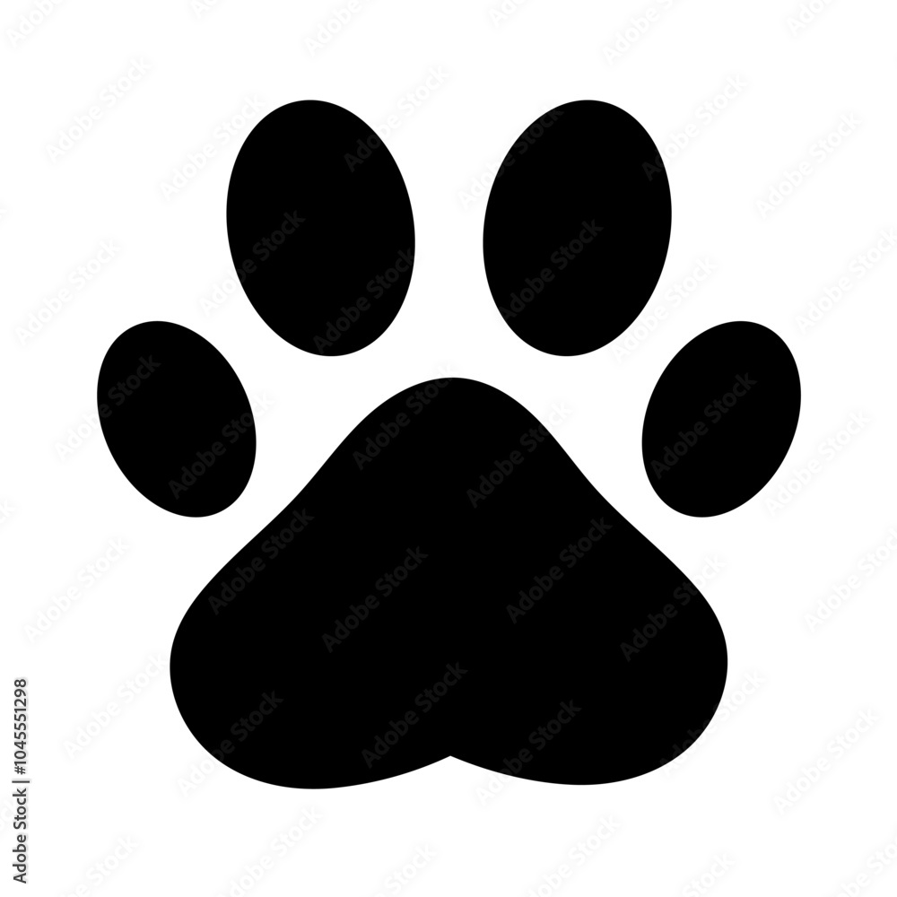 Paw print dog and cat Vector. footprint dog icon. Paw icon vector illustration. Paw print dog and cat Vector. footprint dog icon. Paw icon vector illustration.