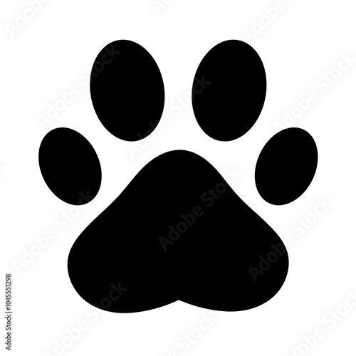 Paw print dog and cat Vector. footprint dog icon. Paw icon vector illustration. 