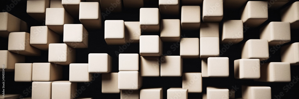 Abstract Beige Cubes Abstract Beige Cubes