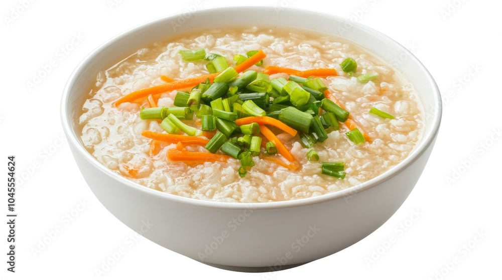 Congee with Green Onions and Carrots. Congee with Green Onions and Carrots.