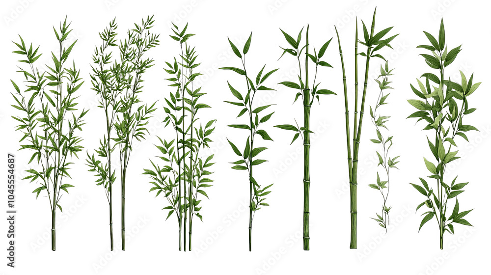 Fototapeta premium Bamboo Plant Collection.