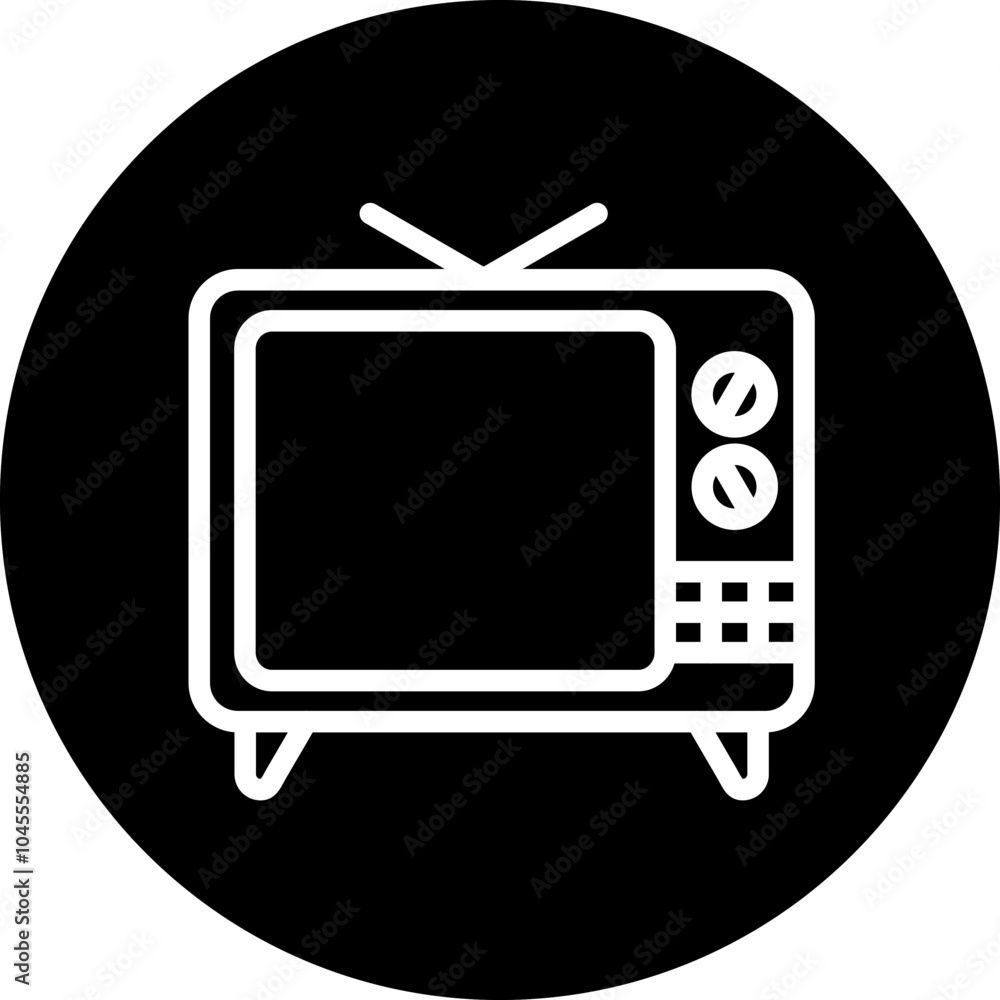 Television vector icon style Television vector icon style