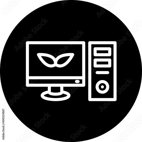 Computer vector icon style