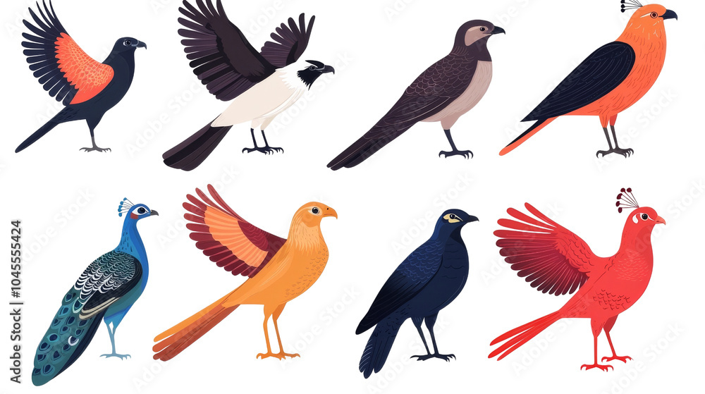 Naklejka premium Colorful Bird Illustration.