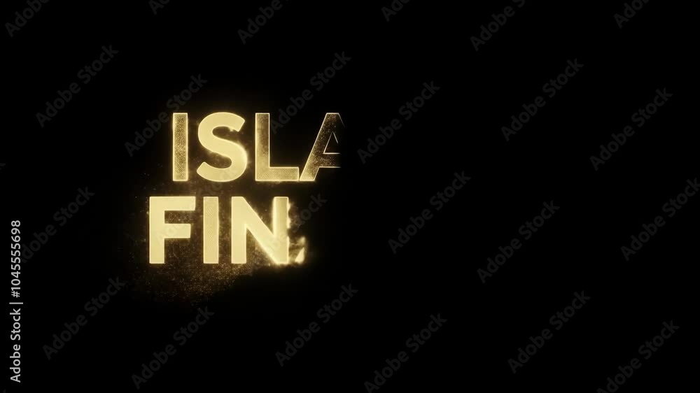 A video of a glowing text that says Islamic Finance. The text is in neon colors and he is a promotional video for Islamic finance A video of a glowing text that says Islamic Finance. The text is in neon colors and he is a promotional video for Islamic finance