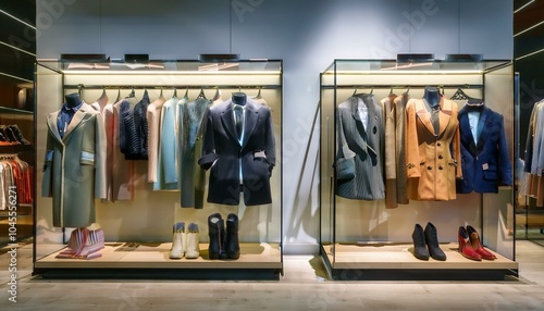 Wallpaper Mural High-end luxury clothing lined up Torontodigital.ca