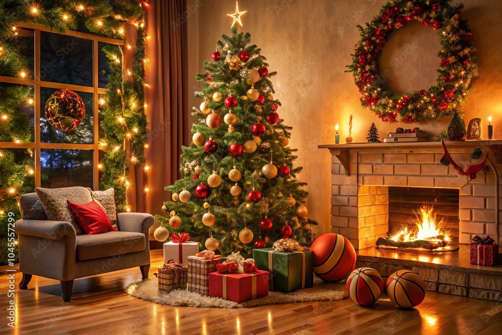 Basketball Christmas Tree Decoration for Festive Sports Lovers