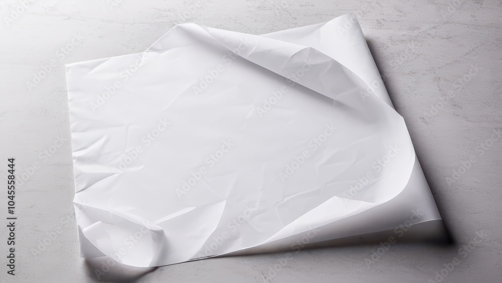 Simple and stylish tracing paper mockup perfect for presenting creative designs, artwork, or logos in a realistic, soft transparency effect Simple and stylish tracing paper mockup perfect for presenting creative designs, artwork, or logos in a realistic, soft transparency effect