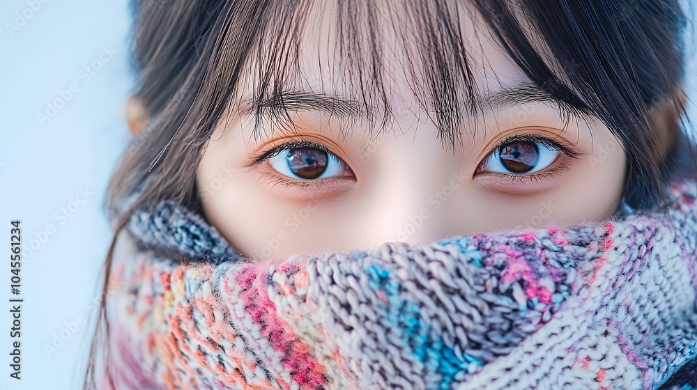 マフラーと日本人女性
マフラーと日本人女性
