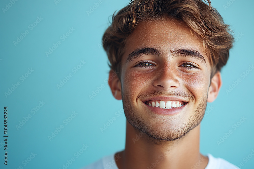 Portrait of smiling white cute teenage boy Portrait of smiling white cute teenage boy