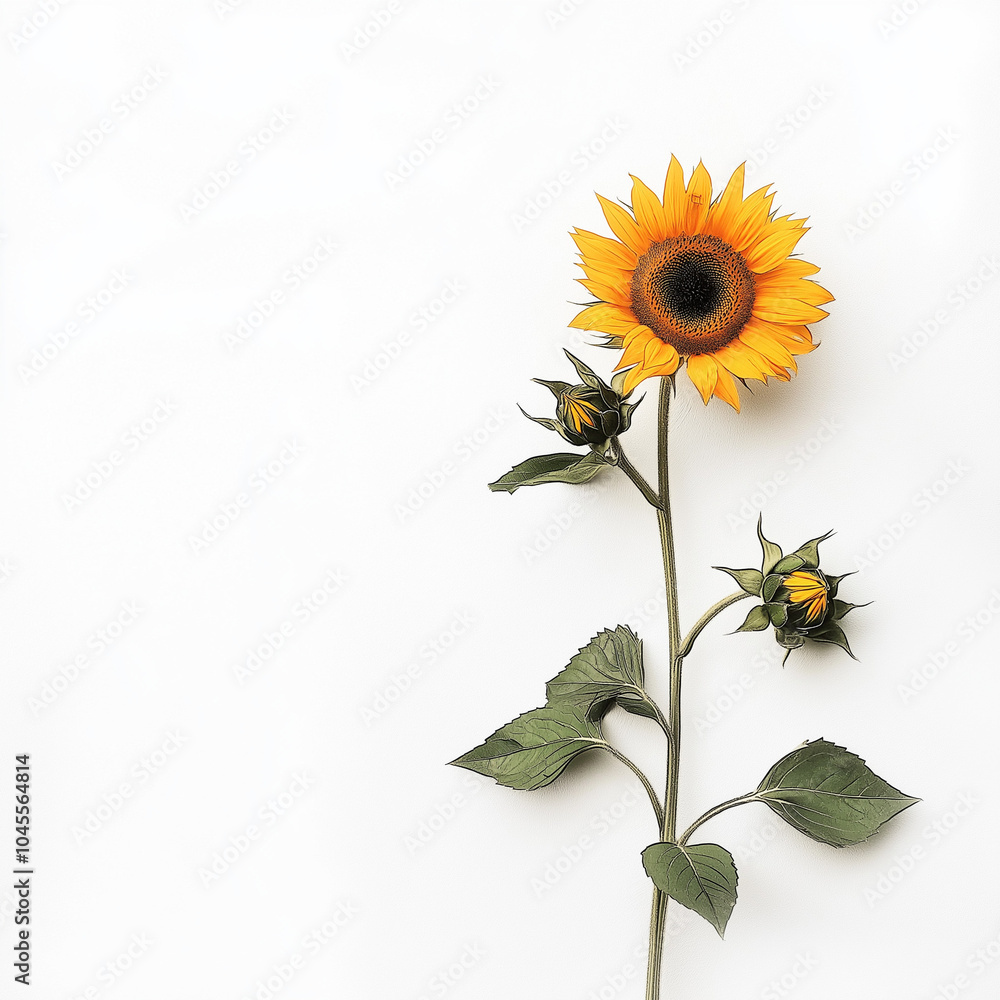 Fototapeta premium Isolated sunflower background