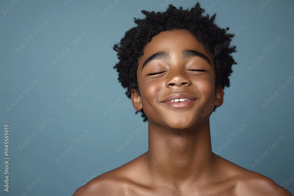 Black teenager boy on a outdoors background Black teenager boy on a outdoors background