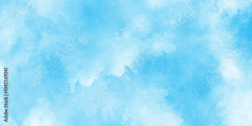 clear blue sky background summer season clouds texture, The summer is colorful clearing day Good weather with natural clouds, Abstract Blue watercolor painted cloudy sky background.