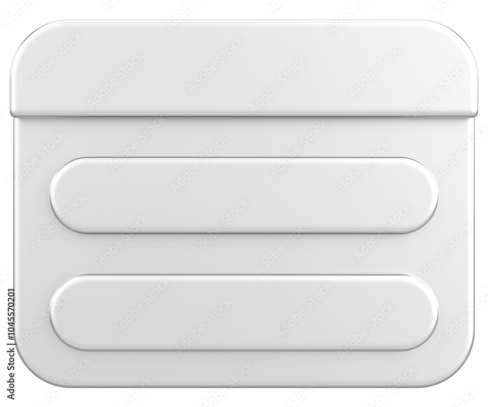3D illustration of dialog box. Question popup. 3D illustration of dialog box. Question popup.