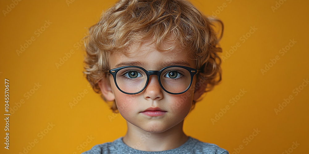Portrait of a cute little boy with glasses Portrait of a cute little boy with glasses