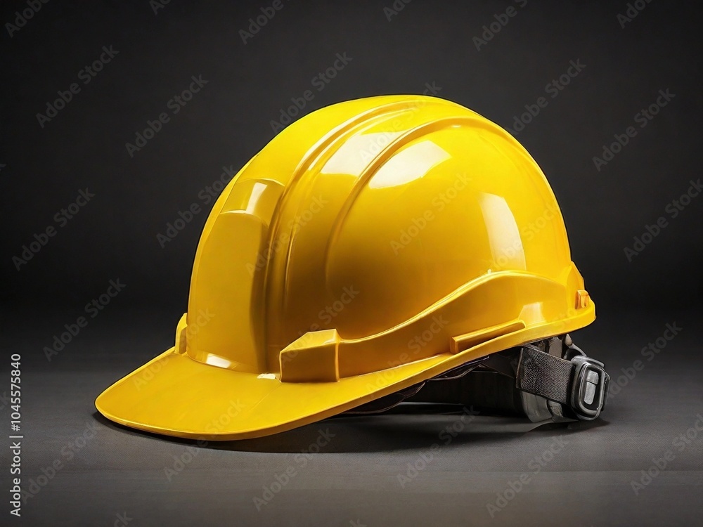 Fototapeta premium Stay Protected with the Iconic Yellow Helmet for Construction