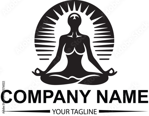 yoga logo design vector