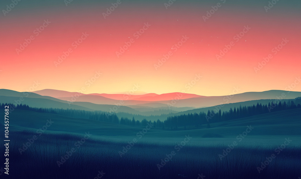 Fototapeta premium Vibrant Colorful Gradient Background Wallpaper, Eye Catching Art for Digital Design