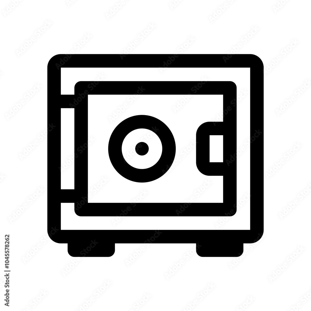 Safebox Line Icon. Single icon, line vector icon Safebox Line Icon. Single icon, line vector icon