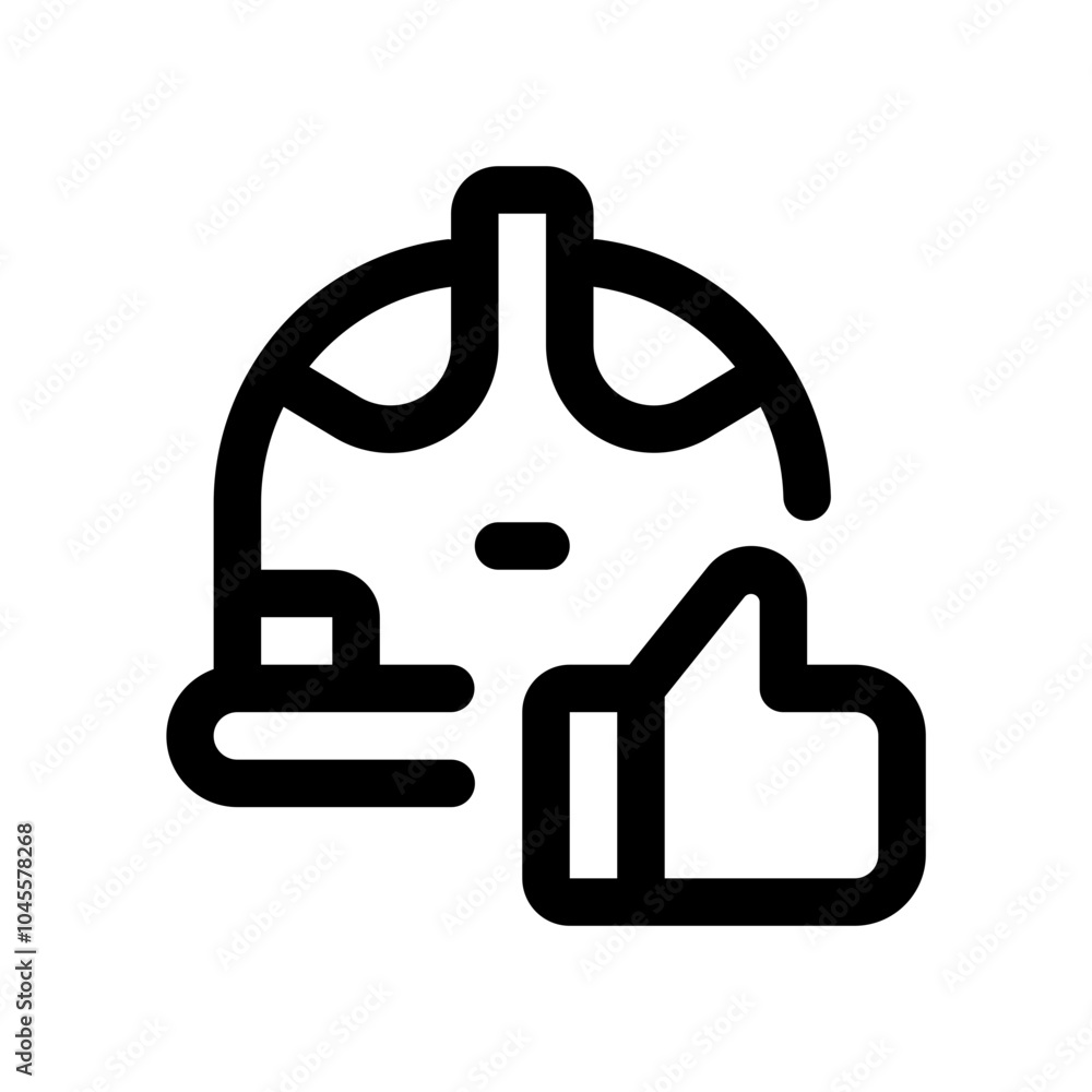 Safety Line Icon. Single icon, line vector icon Safety Line Icon. Single icon, line vector icon