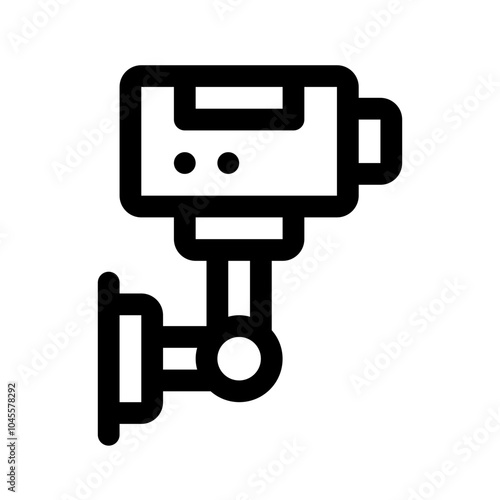 Security Camera Line Icon. Single icon, line vector icon