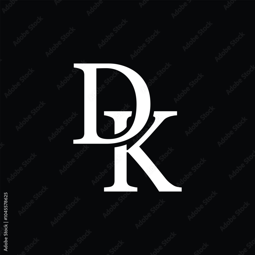 DK letter logo concept isolated on white background. KD Logo DK letter logo concept isolated on white background. KD Logo