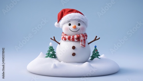 3D Christmas snow toy with colorful decorative element