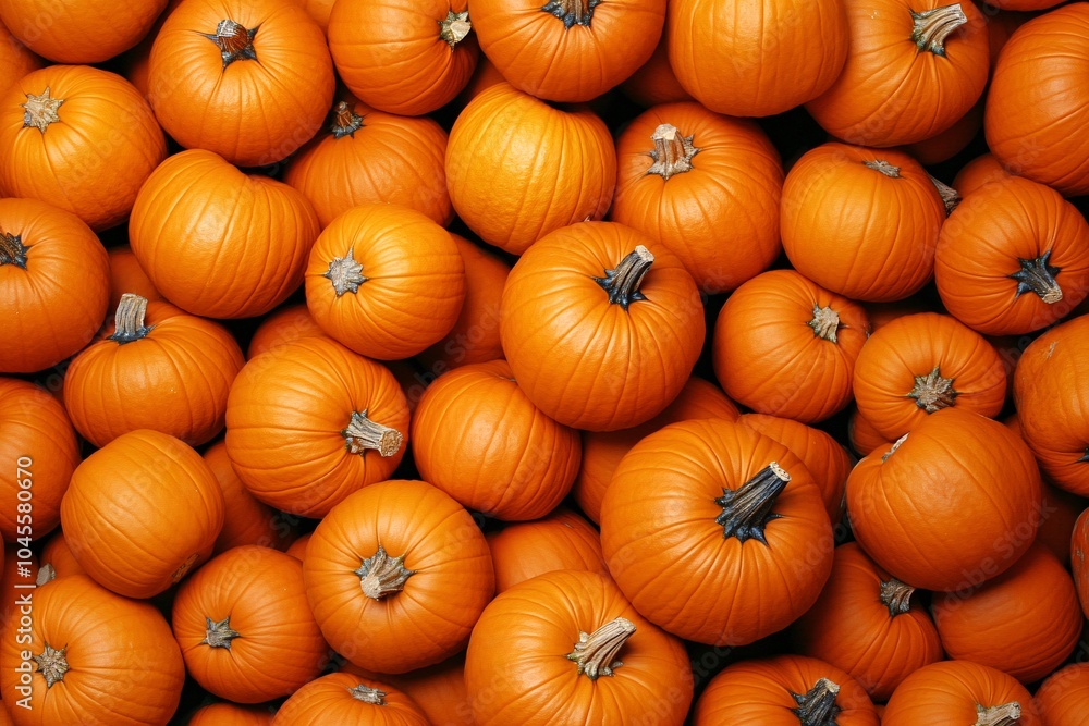 Autumn Harvest Pile of Ripe Orange Pumpkins Background Texture Autumn Harvest Pile of Ripe Orange Pumpkins Background Texture