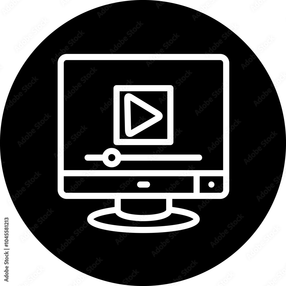 Video Monitoring vector icon style Video Monitoring vector icon style