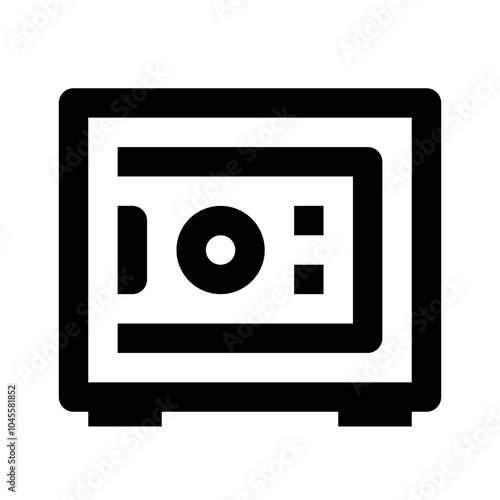 Safebox Simple Line Icon. Single icon, line vector icon
