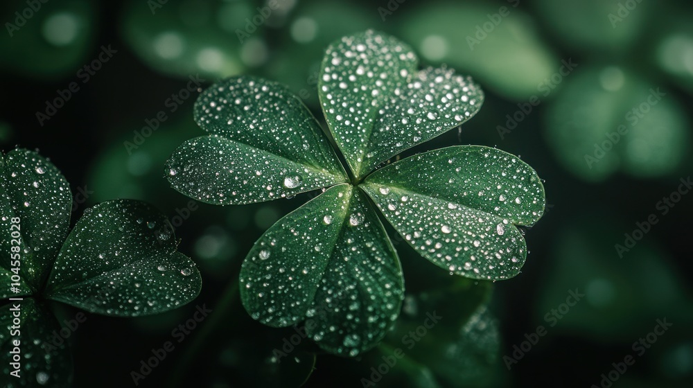 Dewy Green Clover Leaf Dewy Green Clover Leaf