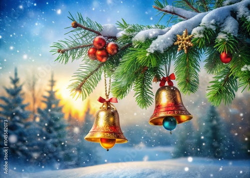 Christmas Bells in a Winter Wonderland - Festive Holiday Decor