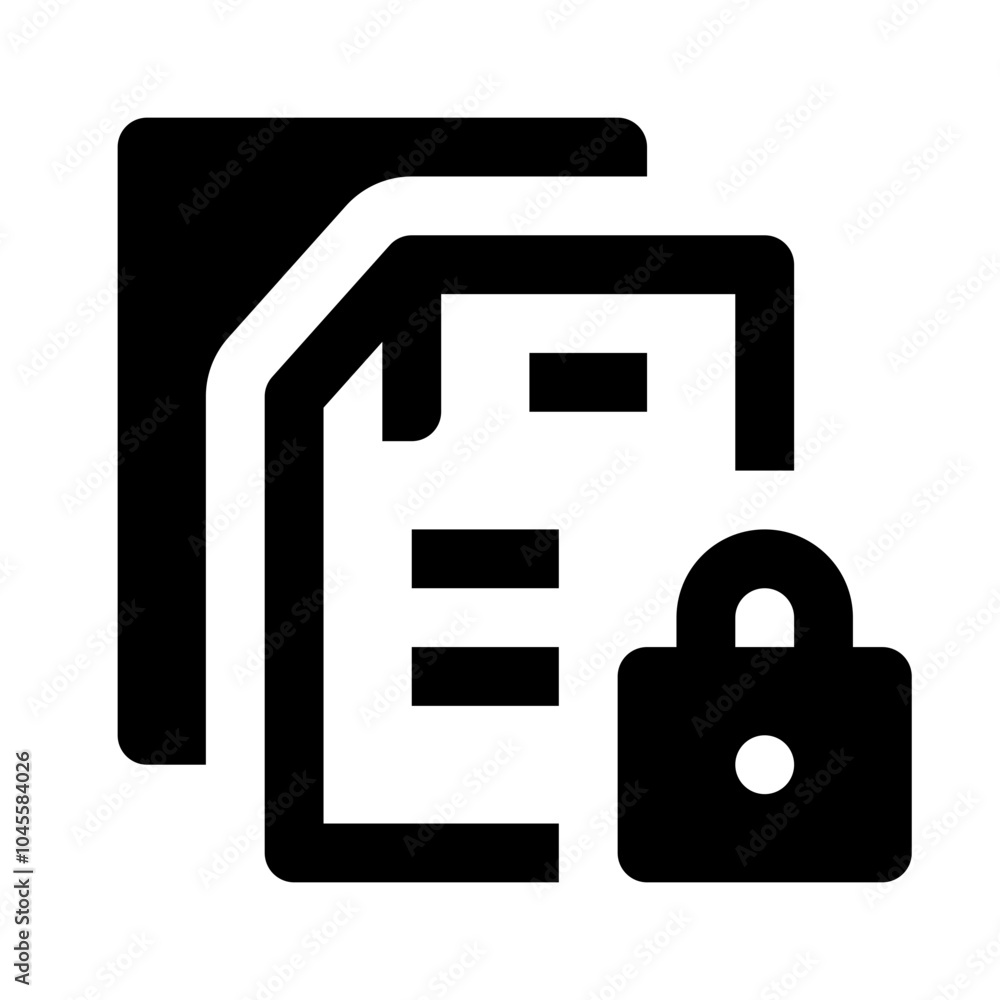 File Protection Simple Glyph Icon. Single icon, glyph vector icon File Protection Simple Glyph Icon. Single icon, glyph vector icon