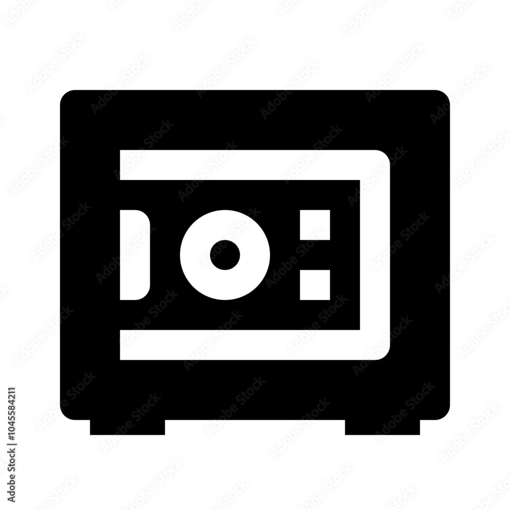Safebox Simple Glyph Icon. Single icon, glyph vector icon Safebox Simple Glyph Icon. Single icon, glyph vector icon