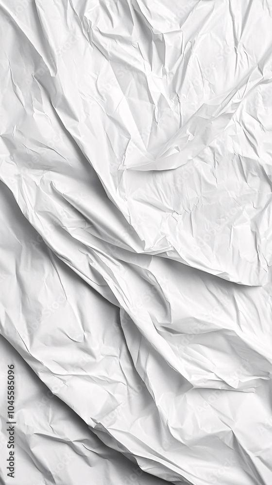 Obraz premium white crumpled paper texture background