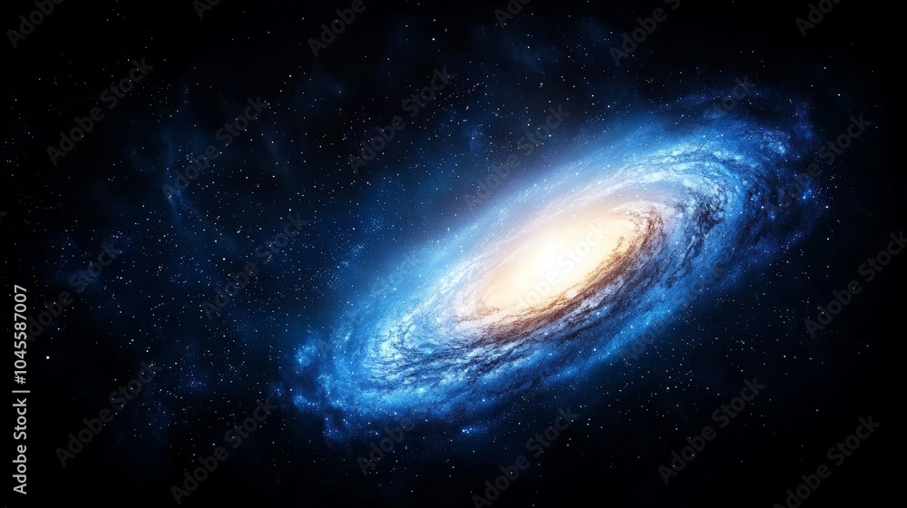 Stunning Spiral Galaxy in Deep Space Stunning Spiral Galaxy in Deep Space