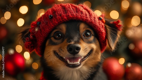 Pets in festive settings, featuring holiday decorations and costumes. Emphasizing joy and celebratory spirit. Ideal for holiday-themed social media posts and pet blogs.