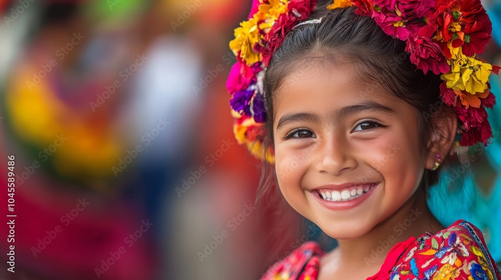 portrait of a beautiful woman with clothes from a latin festival portrait of a beautiful woman with clothes from a latin festival