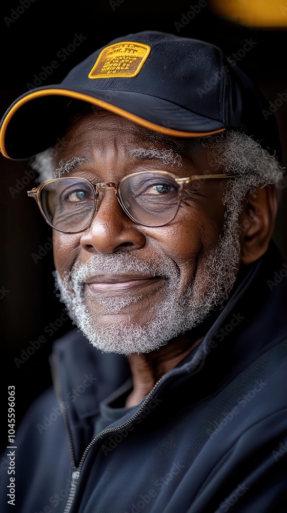 a happy older african american man in a nursing home radiating warmth and joy while looking directly at the camera embodying a sense of community and belonging in his environment a happy older african american man in a nursing home radiating warmth and joy while looking directly at the camera embodying a sense of community and belonging in his environment