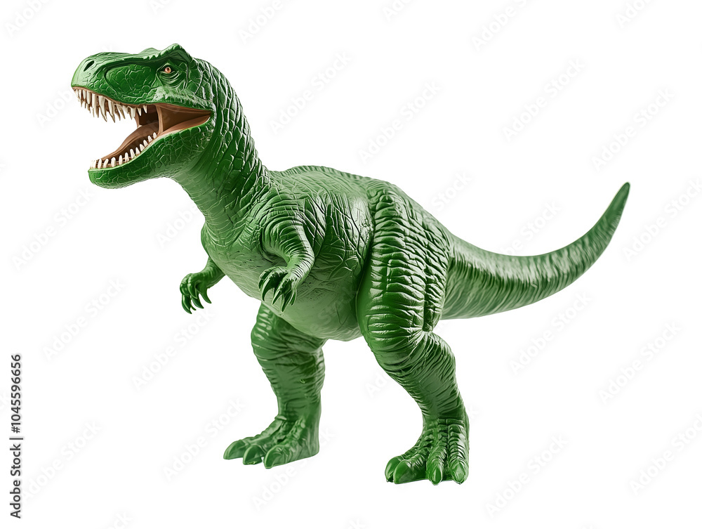 Naklejka premium Tyrannosaurus rex toy isolated on transparent or white background, png