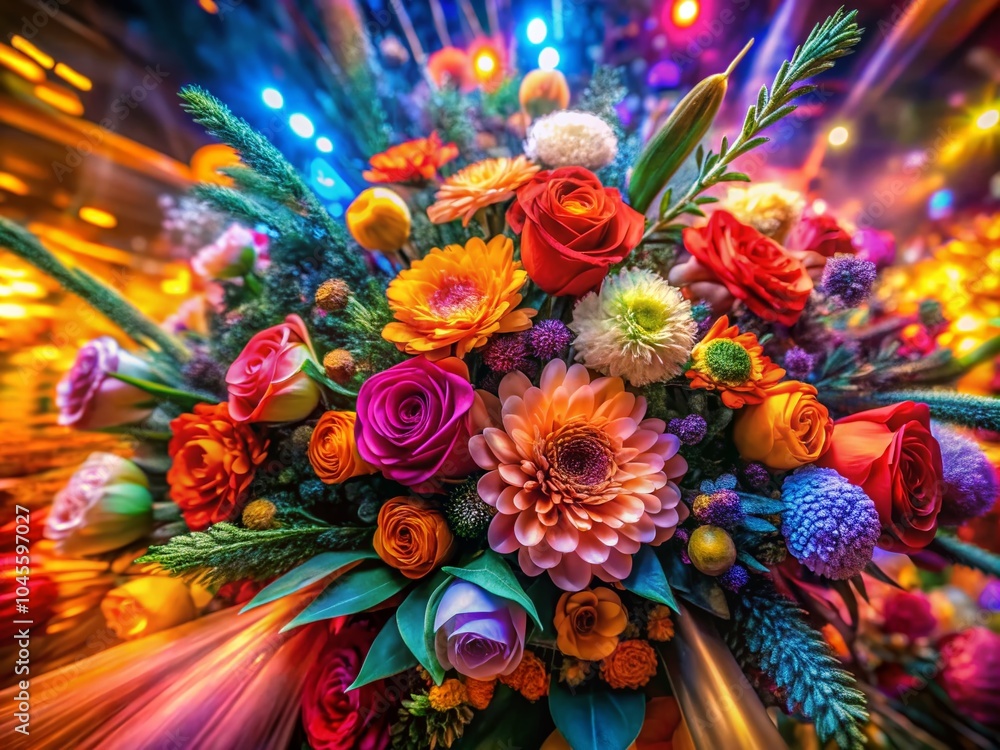 Classy New Year 2023 Floral Arrangement with Long Exposure Effect for Celebratory Banners and Cards Classy New Year 2023 Floral Arrangement with Long Exposure Effect for Celebratory Banners and Cards